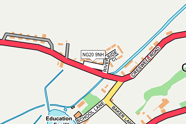NG20 9NH map - OS OpenMap – Local (Ordnance Survey)