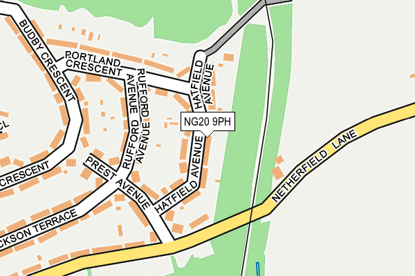 NG20 9PH map - OS OpenMap – Local (Ordnance Survey)