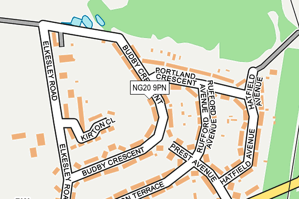 NG20 9PN map - OS OpenMap – Local (Ordnance Survey)