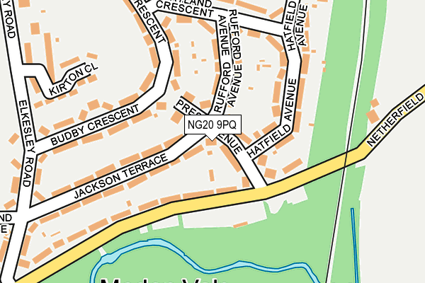 NG20 9PQ map - OS OpenMap – Local (Ordnance Survey)