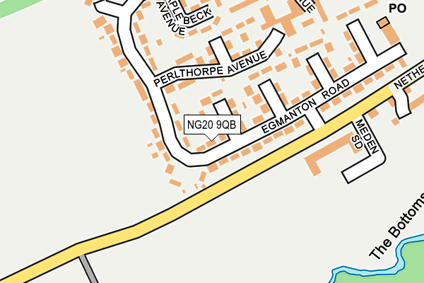 NG20 9QB map - OS OpenMap – Local (Ordnance Survey)