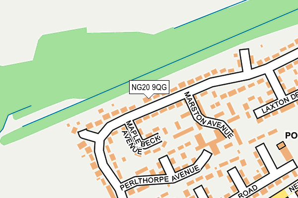 NG20 9QG map - OS OpenMap – Local (Ordnance Survey)