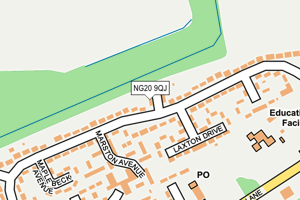 NG20 9QJ map - OS OpenMap – Local (Ordnance Survey)