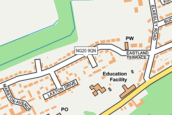 NG20 9QN map - OS OpenMap – Local (Ordnance Survey)