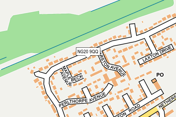 NG20 9QQ map - OS OpenMap – Local (Ordnance Survey)