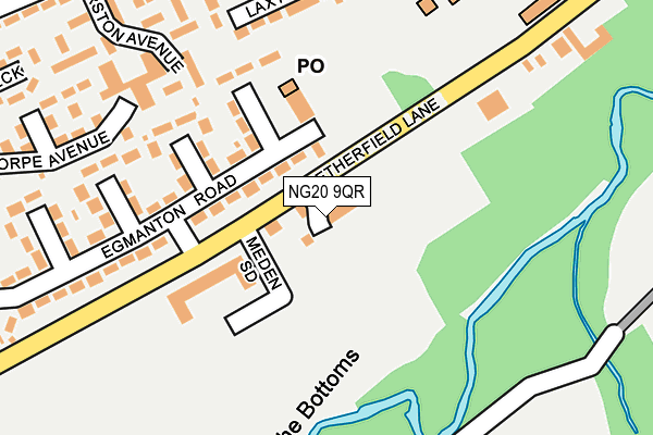 NG20 9QR map - OS OpenMap – Local (Ordnance Survey)