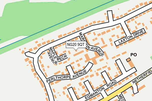 NG20 9QT map - OS OpenMap – Local (Ordnance Survey)