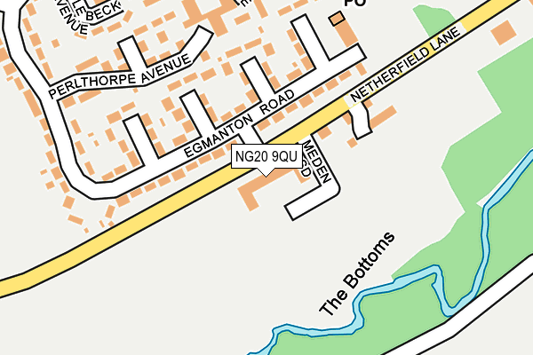 NG20 9QU map - OS OpenMap – Local (Ordnance Survey)