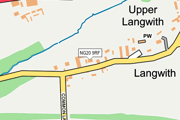 NG20 9RF map - OS OpenMap – Local (Ordnance Survey)