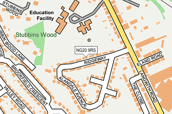 NG20 9RS map - OS OpenMap – Local (Ordnance Survey)