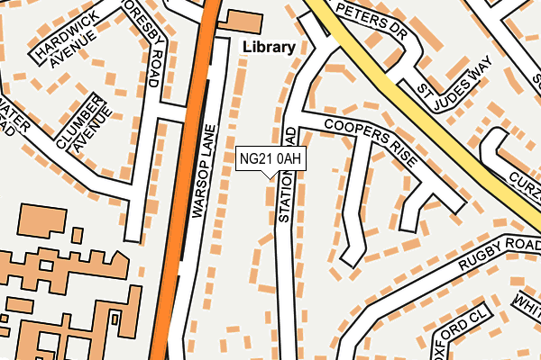 NG21 0AH map - OS OpenMap – Local (Ordnance Survey)