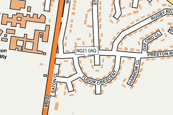 NG21 0AQ map - OS OpenMap – Local (Ordnance Survey)