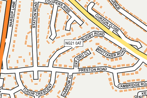 NG21 0AT map - OS OpenMap – Local (Ordnance Survey)