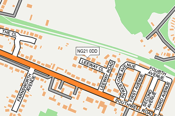 NG21 0DD map - OS OpenMap – Local (Ordnance Survey)