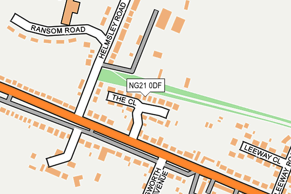 NG21 0DF map - OS OpenMap – Local (Ordnance Survey)