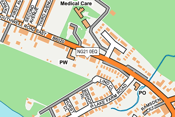 NG21 0EQ map - OS OpenMap – Local (Ordnance Survey)