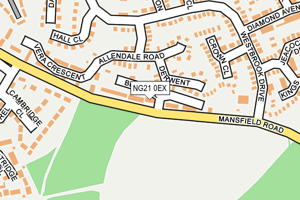 NG21 0EX map - OS OpenMap – Local (Ordnance Survey)