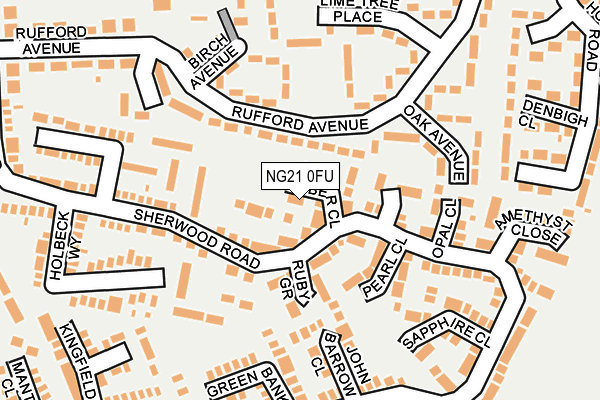 NG21 0FU map - OS OpenMap – Local (Ordnance Survey)