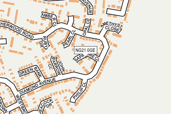 NG21 0GE map - OS OpenMap – Local (Ordnance Survey)