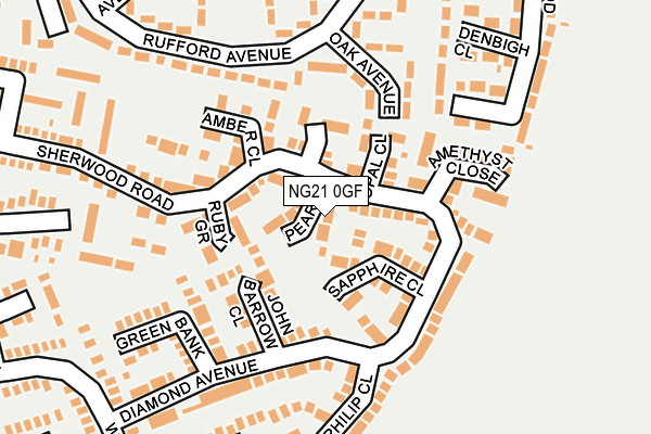 NG21 0GF map - OS OpenMap – Local (Ordnance Survey)