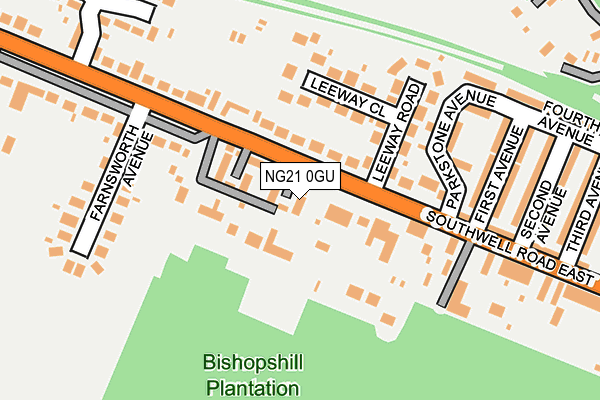 NG21 0GU map - OS OpenMap – Local (Ordnance Survey)