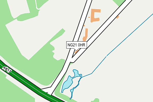 NG21 0HR map - OS OpenMap – Local (Ordnance Survey)