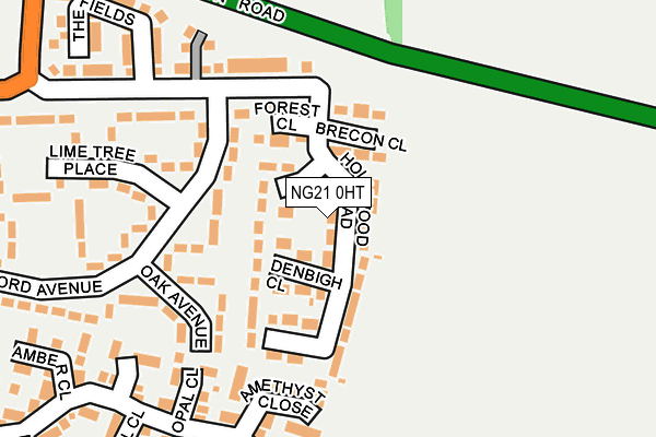 NG21 0HT map - OS OpenMap – Local (Ordnance Survey)