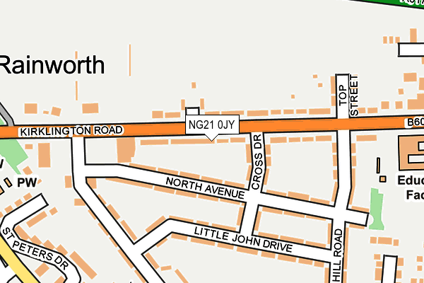 NG21 0JY map - OS OpenMap – Local (Ordnance Survey)