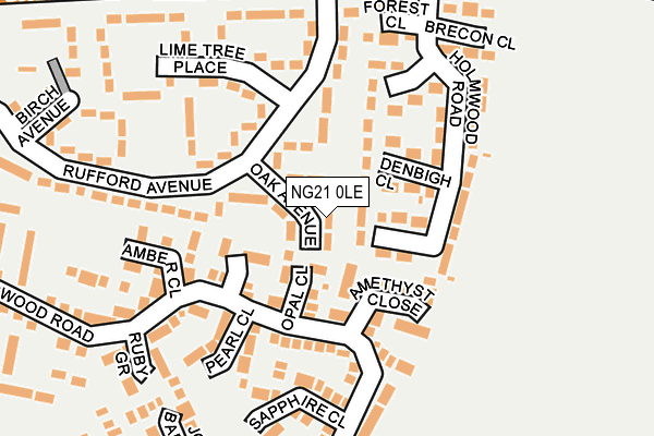 NG21 0LE map - OS OpenMap – Local (Ordnance Survey)