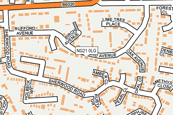 NG21 0LG map - OS OpenMap – Local (Ordnance Survey)