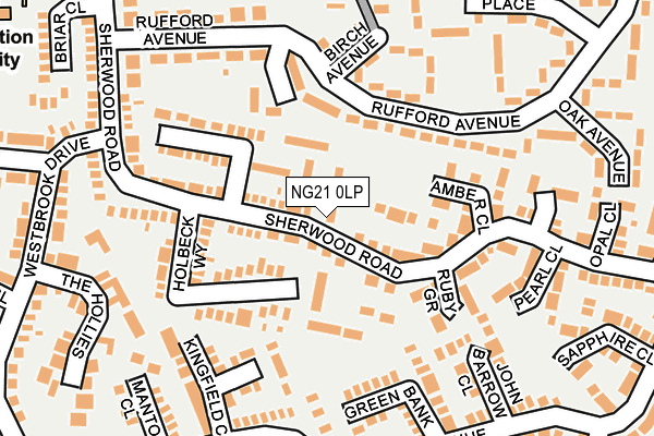 NG21 0LP map - OS OpenMap – Local (Ordnance Survey)