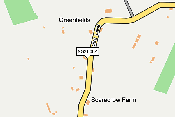 NG21 0LZ map - OS OpenMap – Local (Ordnance Survey)