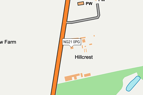 NG21 0PG map - OS OpenMap – Local (Ordnance Survey)
