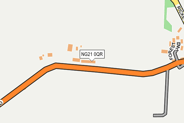 NG21 0QR map - OS OpenMap – Local (Ordnance Survey)