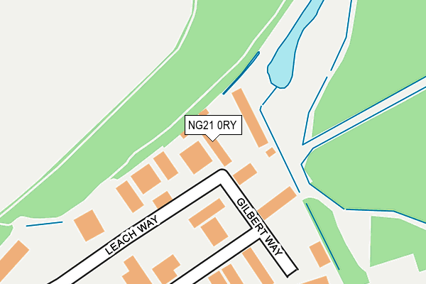 NG21 0RY map - OS OpenMap – Local (Ordnance Survey)