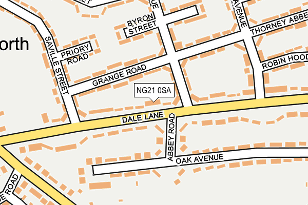 NG21 0SA map - OS OpenMap – Local (Ordnance Survey)