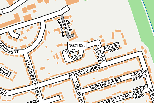 NG21 0SL map - OS OpenMap – Local (Ordnance Survey)