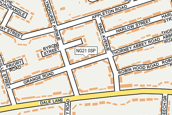 NG21 0SP map - OS OpenMap – Local (Ordnance Survey)