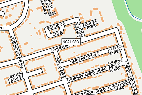 NG21 0SQ map - OS OpenMap – Local (Ordnance Survey)