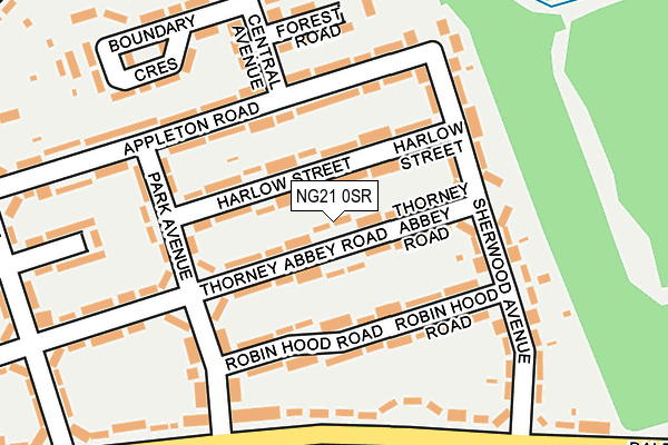 NG21 0SR map - OS OpenMap – Local (Ordnance Survey)