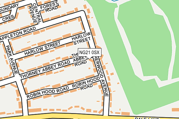 NG21 0SX map - OS OpenMap – Local (Ordnance Survey)