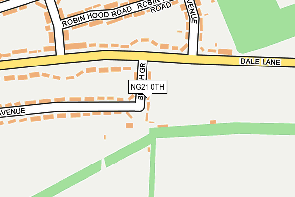 NG21 0TH map - OS OpenMap – Local (Ordnance Survey)