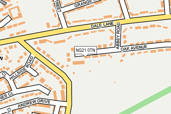 NG21 0TN map - OS OpenMap – Local (Ordnance Survey)