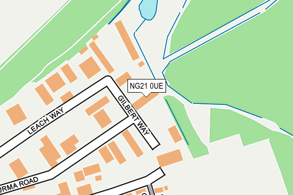 NG21 0UE map - OS OpenMap – Local (Ordnance Survey)