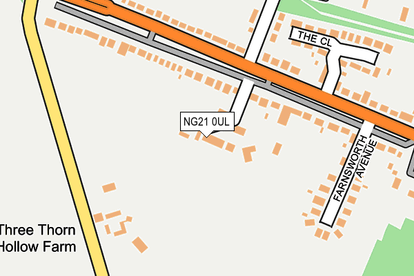 NG21 0UL map - OS OpenMap – Local (Ordnance Survey)