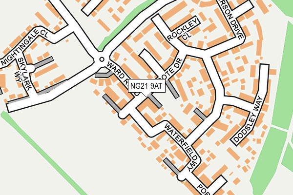 NG21 9AT map - OS OpenMap – Local (Ordnance Survey)