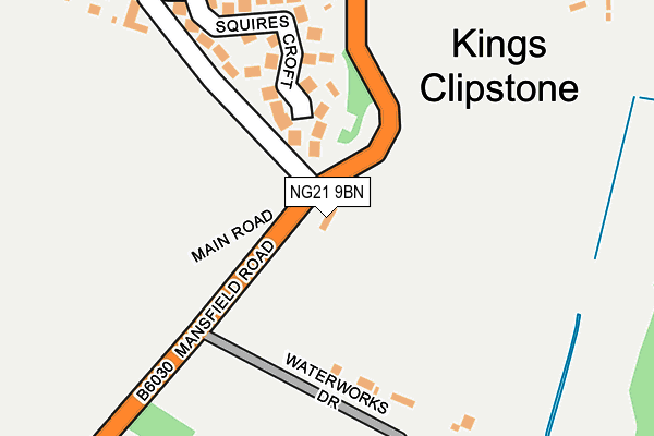 NG21 9BN map - OS OpenMap – Local (Ordnance Survey)