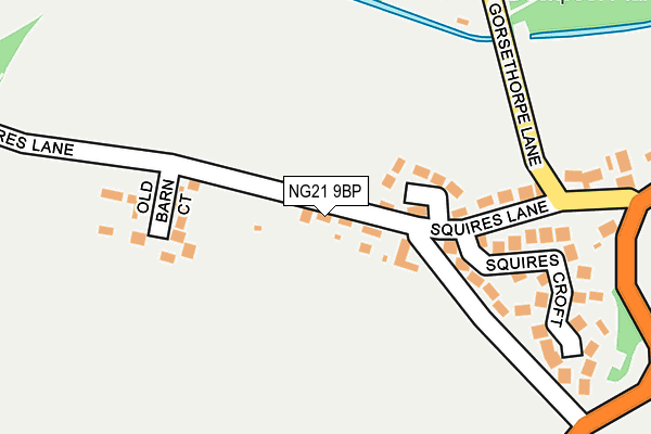 NG21 9BP map - OS OpenMap – Local (Ordnance Survey)