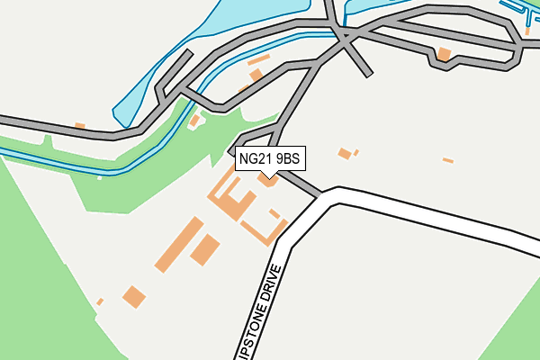 NG21 9BS map - OS OpenMap – Local (Ordnance Survey)