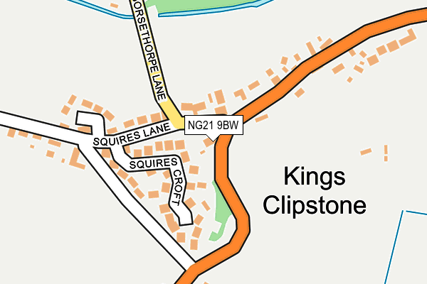 NG21 9BW map - OS OpenMap – Local (Ordnance Survey)